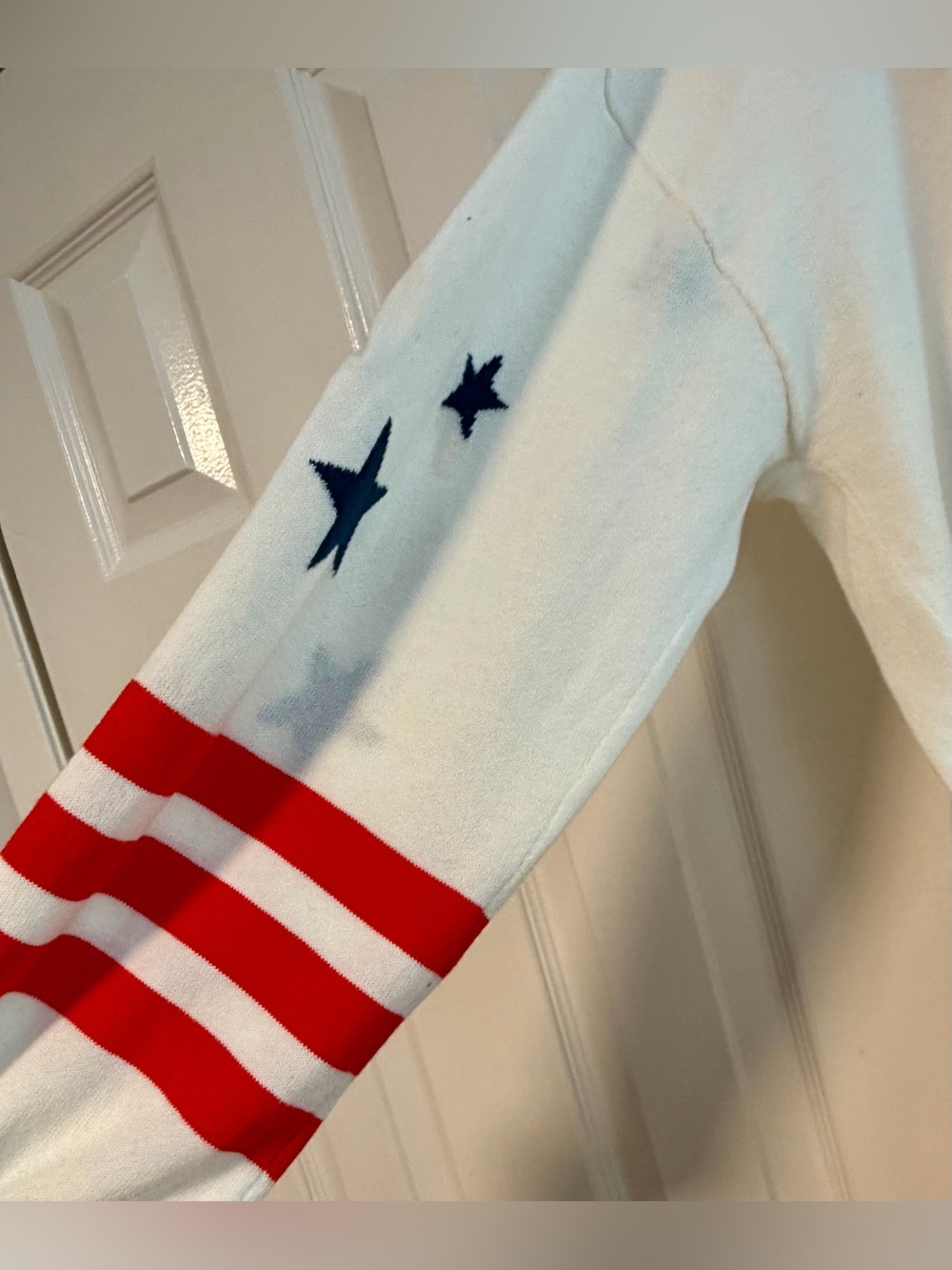 27 Miles Malibu Patriotic Stars & Stripes Open Cardigan Sweater | Women’s Medium - Picture 6 of 7
